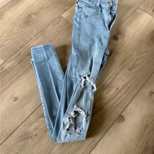 Hollister Light Blue Ripped Skinny Jeans